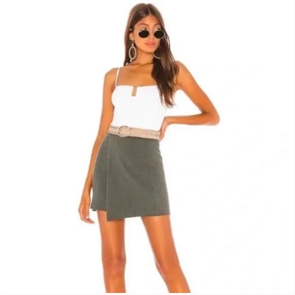 Free People Dresses & Skirts - Free People Mod Wrap Cotton Knit Mini Skirt M